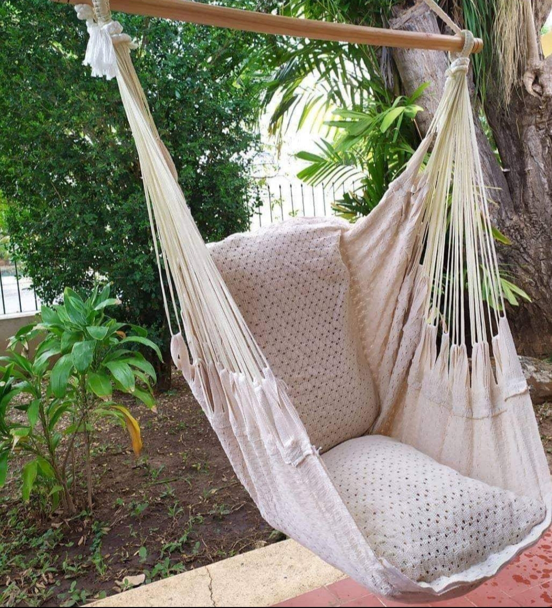HAMACA COLUMPIOS SILLA ARTESANAL DE ALGODON 