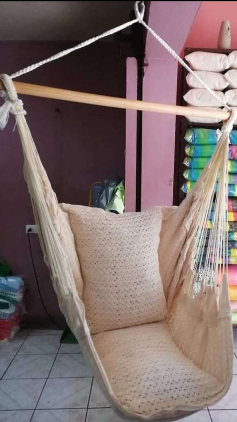 HAMACA COLUMPIOS SILLA ARTESANAL DE ALGODON 