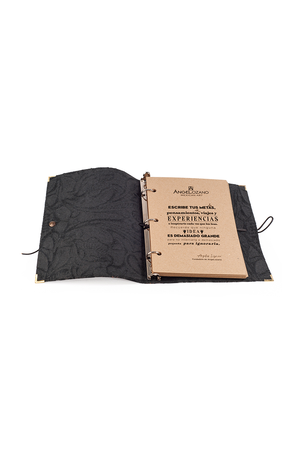 Carpeta AngeLozano de Piel Vacuna Grabado Tipo Cincelado varios colores