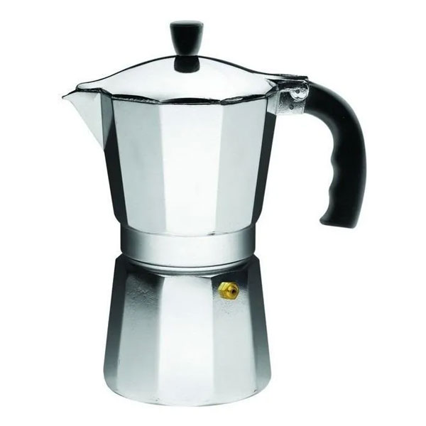 N&S AMOCWJ - Cafetera de aluminio 3 hecha en Italia, cafetera de café  expreso para estufa, cafetera cubana blanca, cafetera para estufa, cafetera