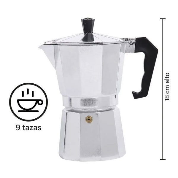 N&S AMOCWJ - Cafetera de aluminio 3 hecha en Italia, cafetera de café  expreso para estufa, cafetera cubana blanca, cafetera para estufa, cafetera