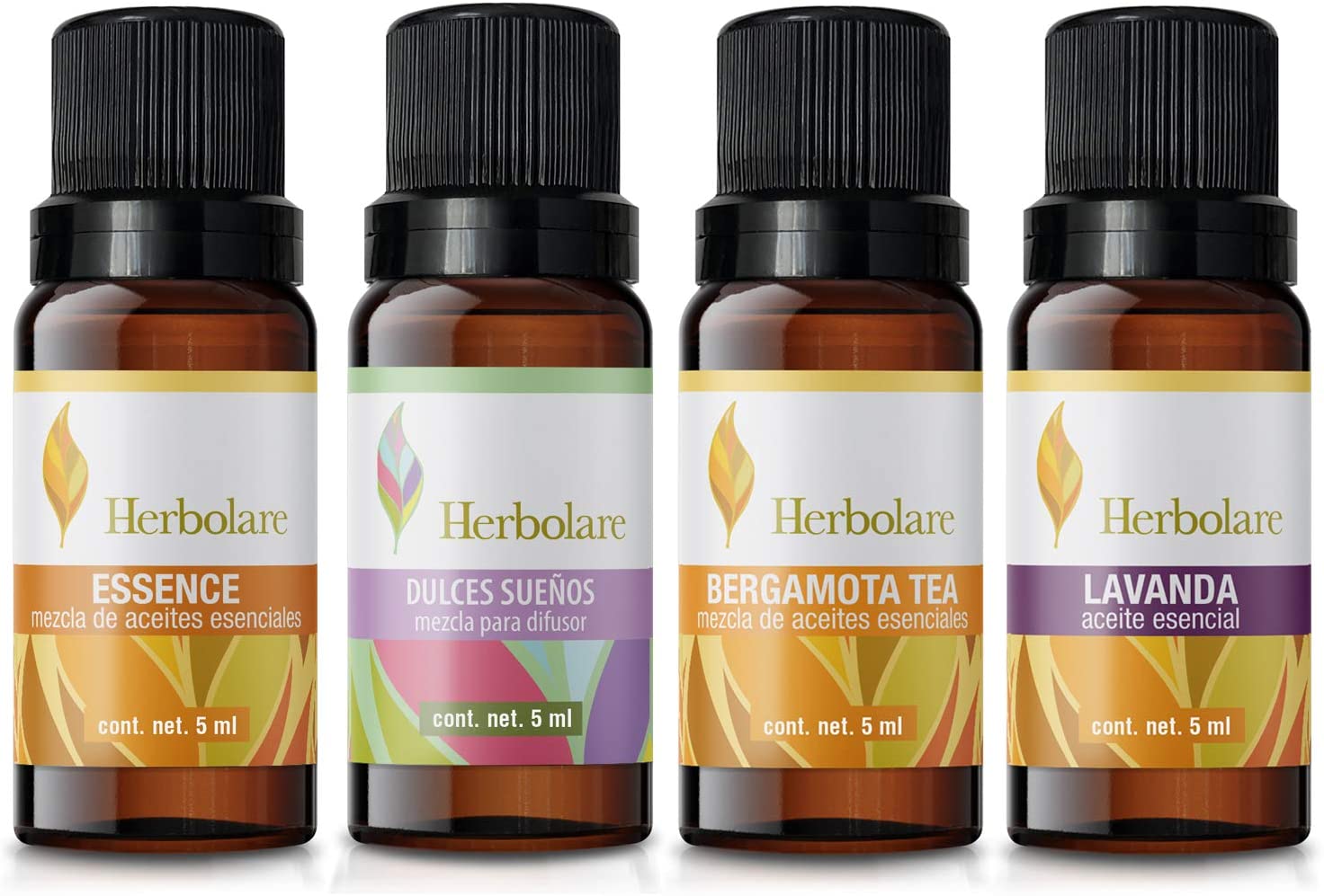 Paquete Esencial 4 aceites 5 ml. Mezclas de aceites esenciales 100% puros.