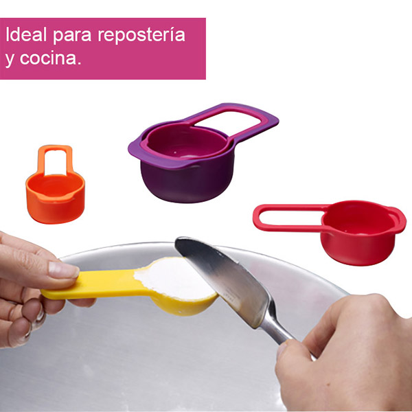 Aleissi Tazas Cucharas Medidoras Fondant Cocina Reposteria 6pz