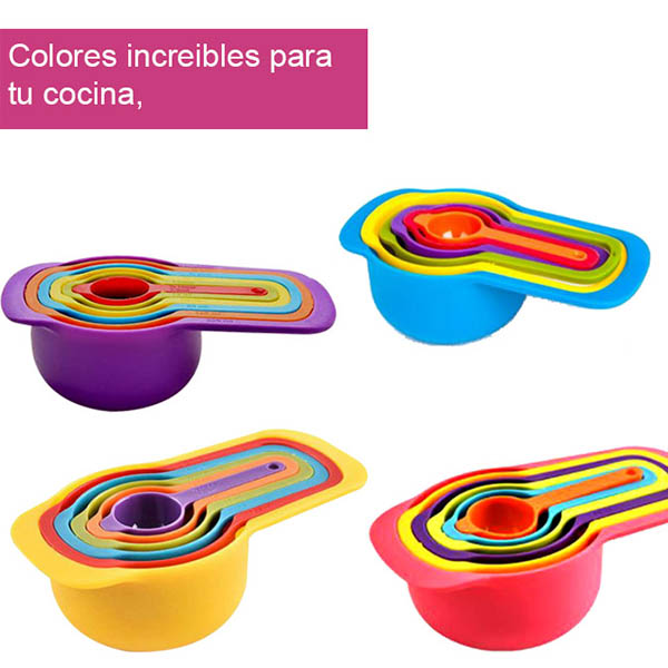 Aleissi Tazas Cucharas Medidoras Fondant Cocina Reposteria 6pz