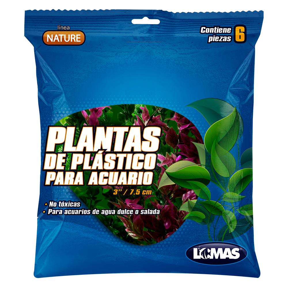 Planta P/Acuario 7.5 Cm - 6 Pz