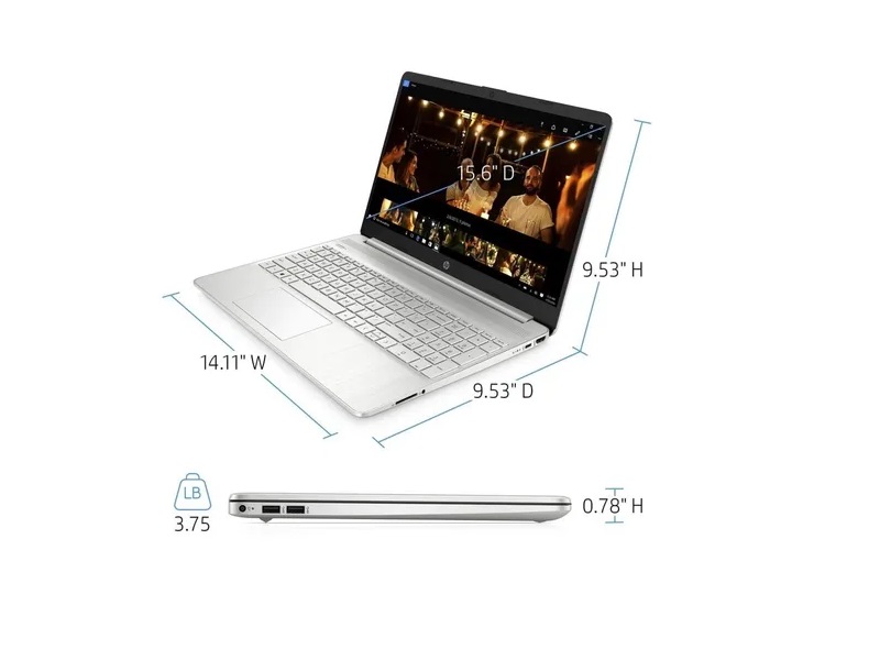 Laptop Hp 15-ef1 Amd Ryzen 3 4gb 128gb Ssd 15.6 W10h