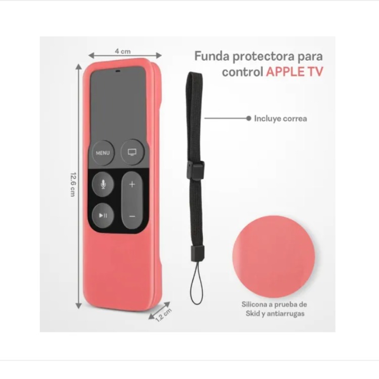 Funda Apple Tv 4 & 4K De Control Remoto Con Correa De Silicona
