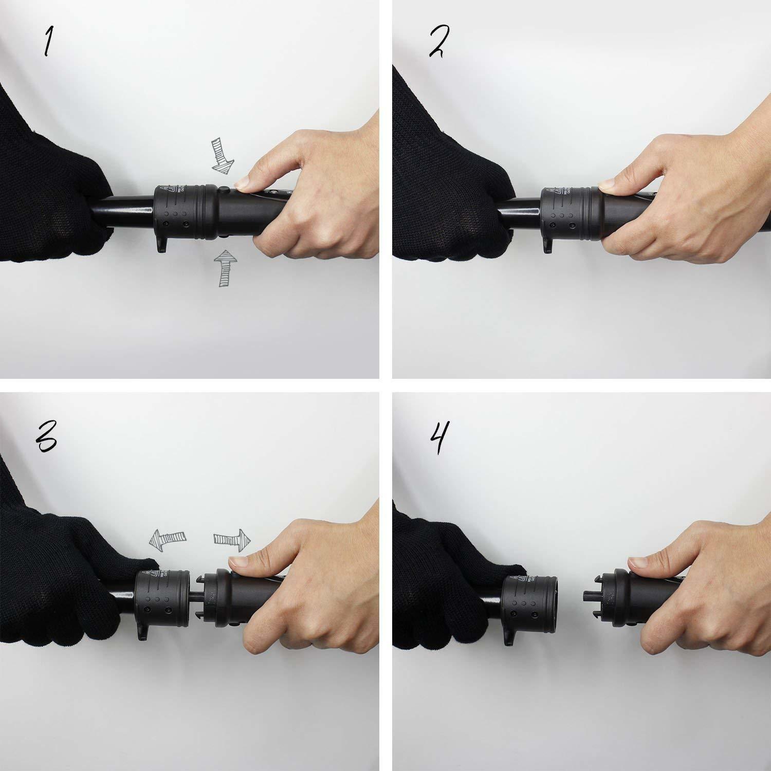 Herstyler 5P 5 en 1 Rizador Cerámica conmutable Curling Varita Conjunto de iones OFERTA POR CAJA DESGASTADA