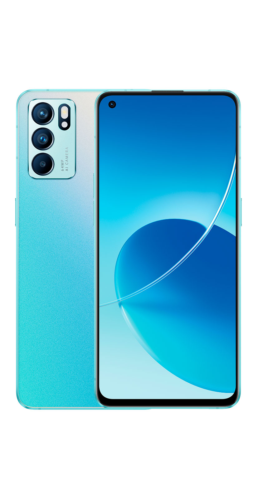 OPPO RENO6 5G Azul TELCEL 128gb 65w Carga Súper Vooc ultradelgado triple cámara