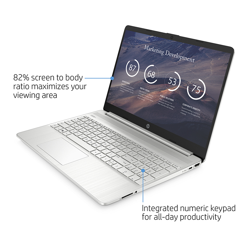 Laptop Hp 15.6 Disco Sólido 128gb Ryzen 3, 4gb Ram Silver + Impresora