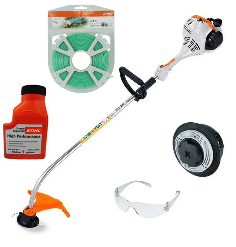 Desbrozadora De Combustible Stihl FS38 Con Aceite, Hilo, Lentes, 