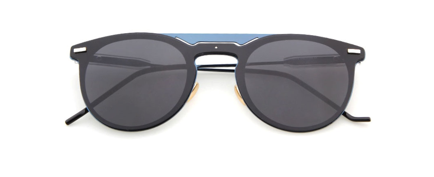Lentes De Sol Ibiza Negro Efecto Espejo.