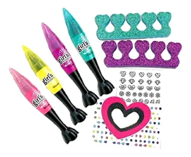 Juguete Nail Art Pens Para Uñas Decora Crea Niñas Niña Salon