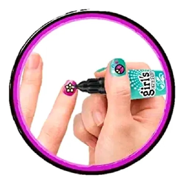 Juguete Nail Art Pens Para Uñas Decora Crea Niñas Niña Salon