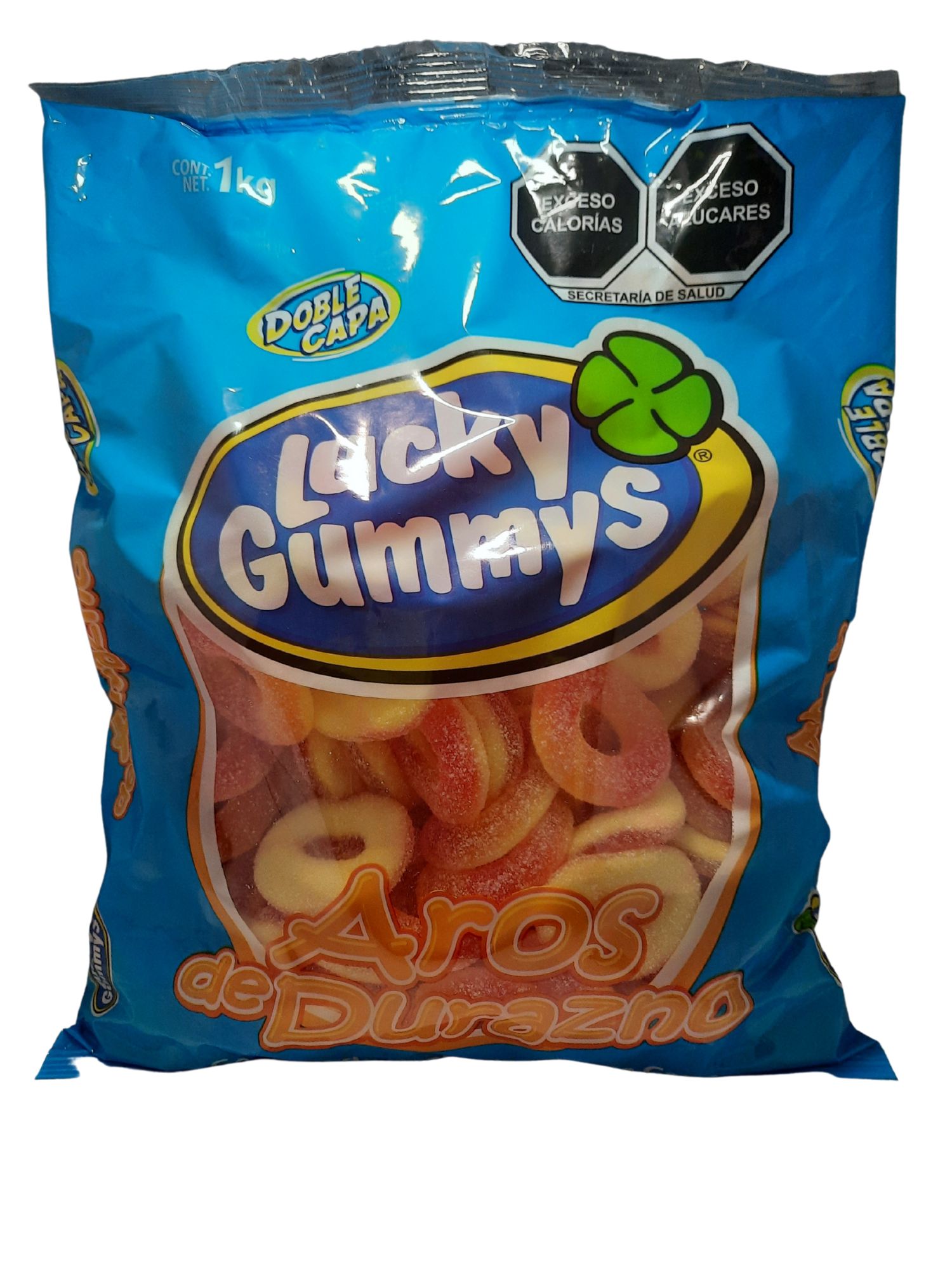 Gomitas Lucki Gummys Aros de Durazno 1 Kg