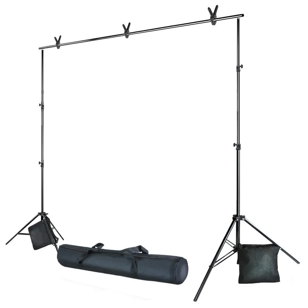 Soporte para Fondos Estudio Fotográfico Ajustable de 3 x 2 m con Sandbags