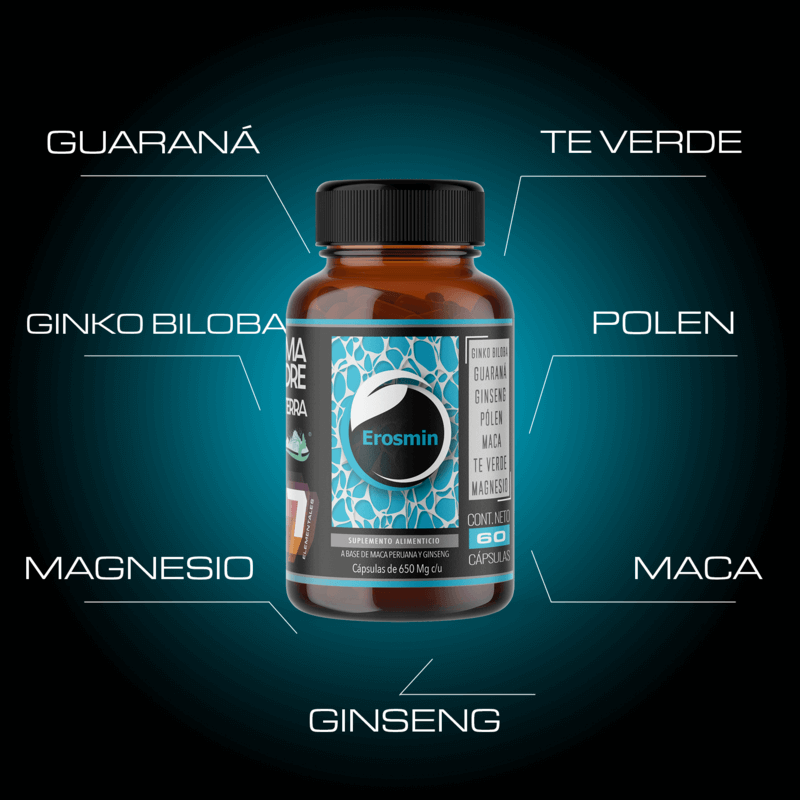 Frasco 120 Cápsulas Próstata Sana Erosmin Erasmin Suplemento