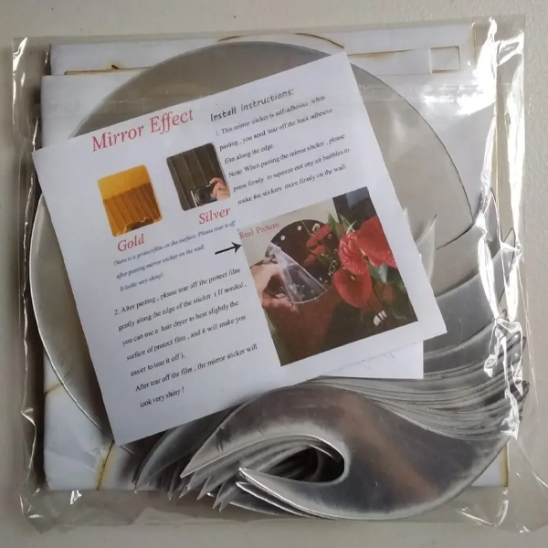 Espejo Vinilo Decorativo Sticker Adhesivo En Forma De Sol De 50x50 cm