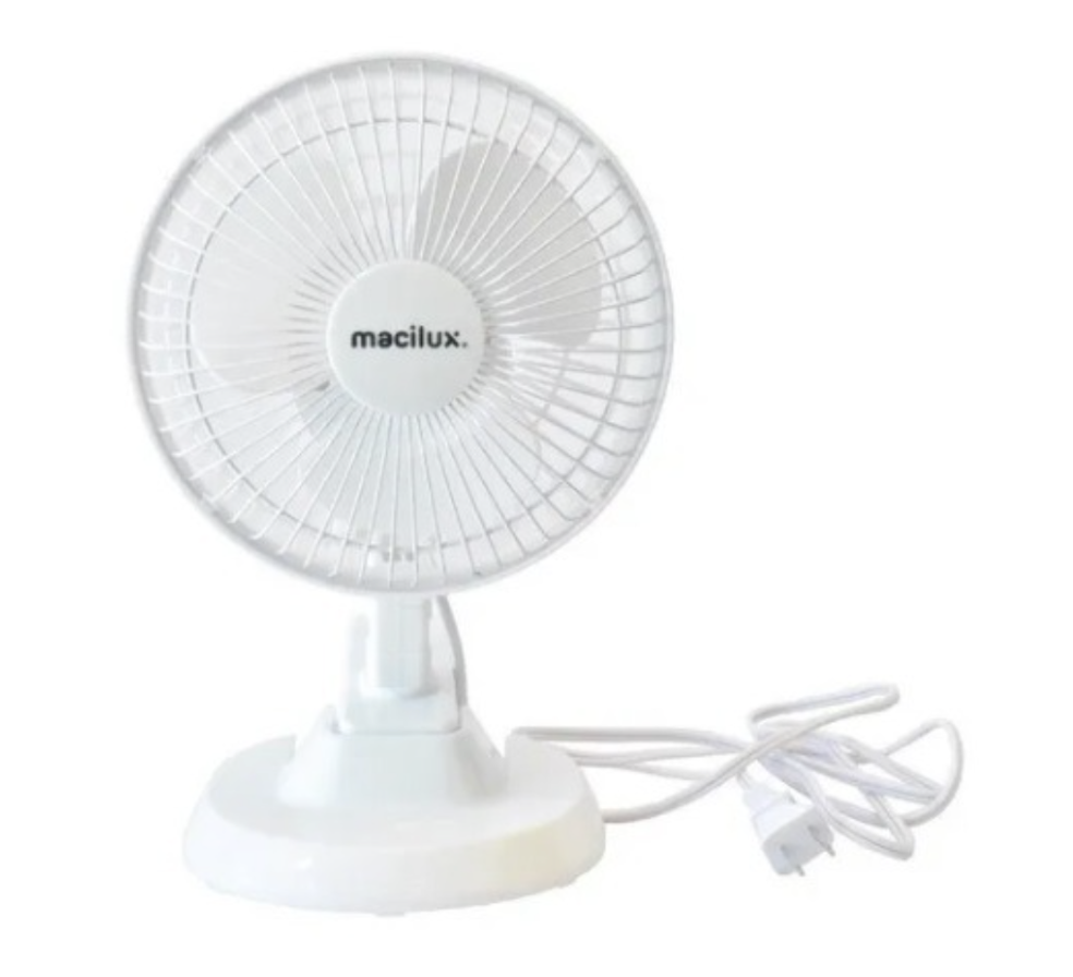 Ventilador Aspas Plastico Macilux 6 Pulgadas con Clip