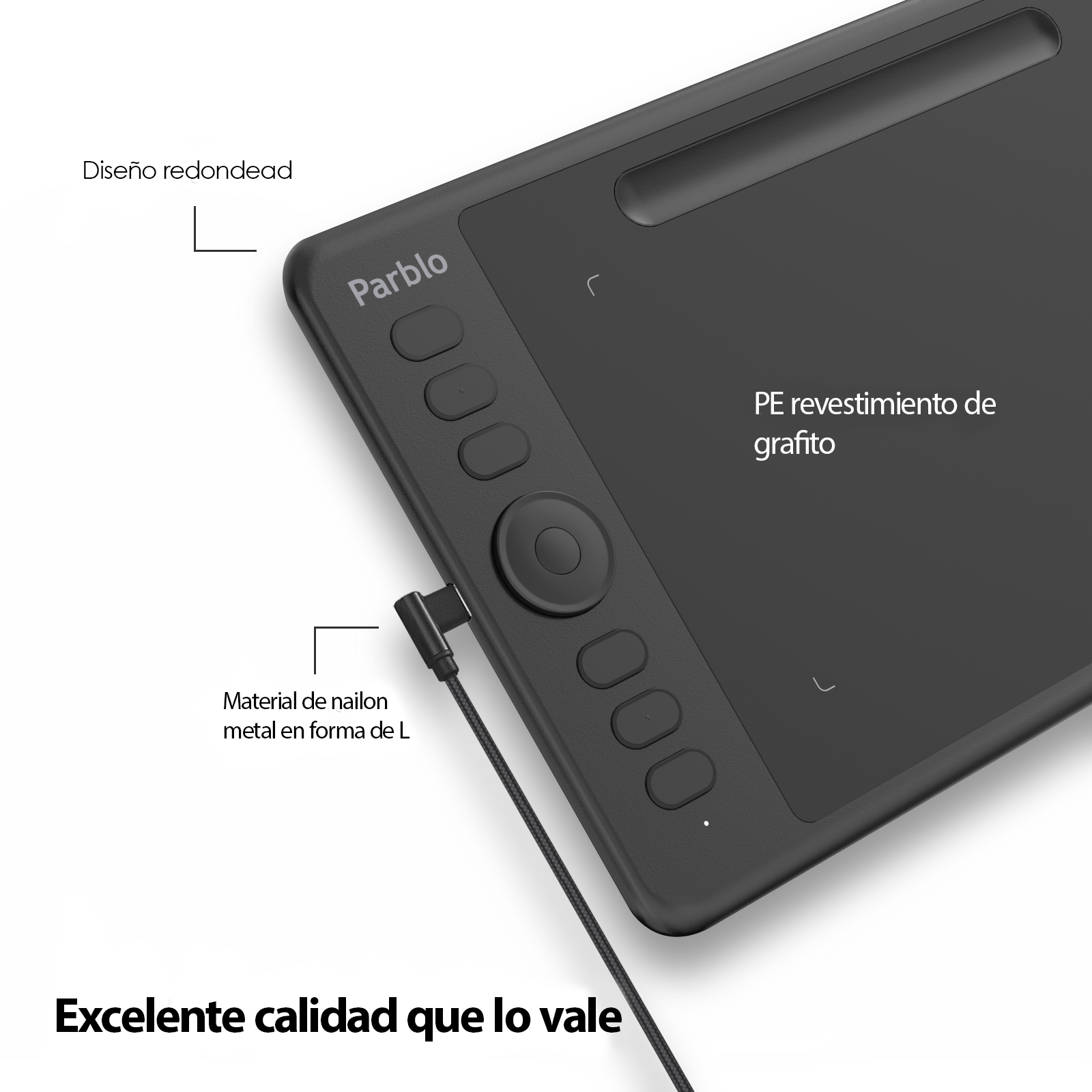 Tableta Digitalizadora Dibujo Parblo Intangbo S 7x4 pulgadas