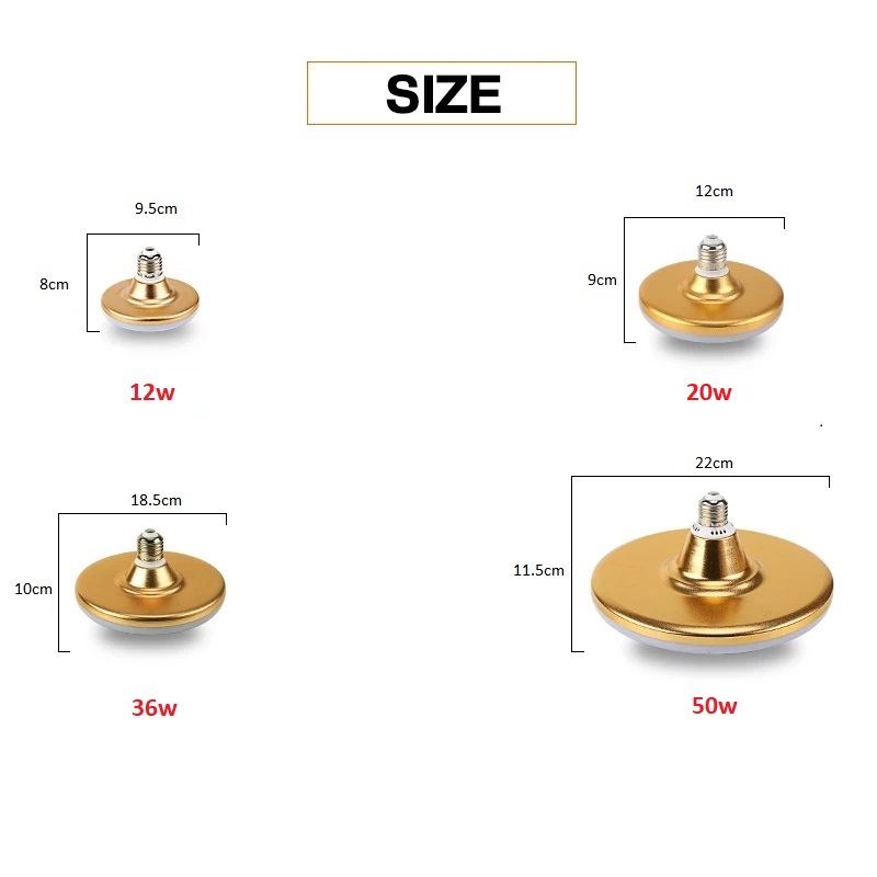 Foco Led tipo Ufo 50w luz Blanco Frio Lampara Circular Plana