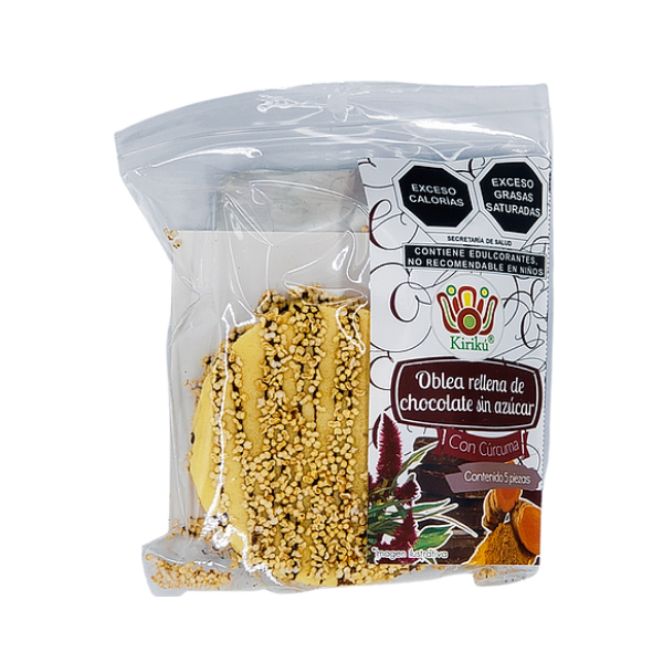 Obleas Rellenas de Chocolate Sin Azúcar 60% Cacao (50 Obleas)