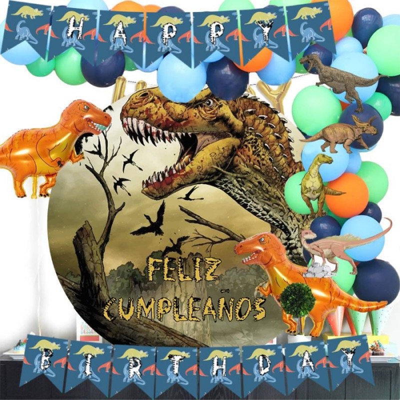 Kit decoración cumpleaños dinosaurio