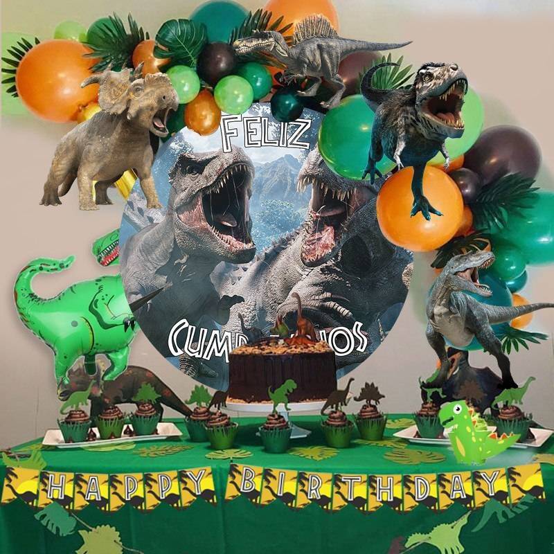 Kit Completo De Decoración De Cumpleaños De Dinosaurio – Tecniquero