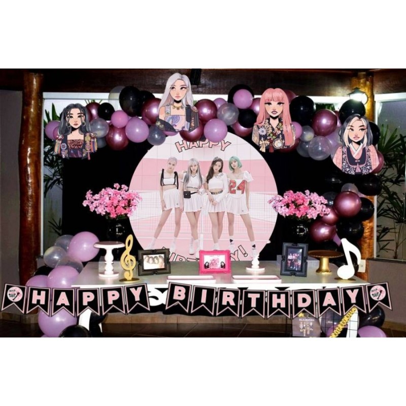 Kit decopración cumpleaños Black Pink