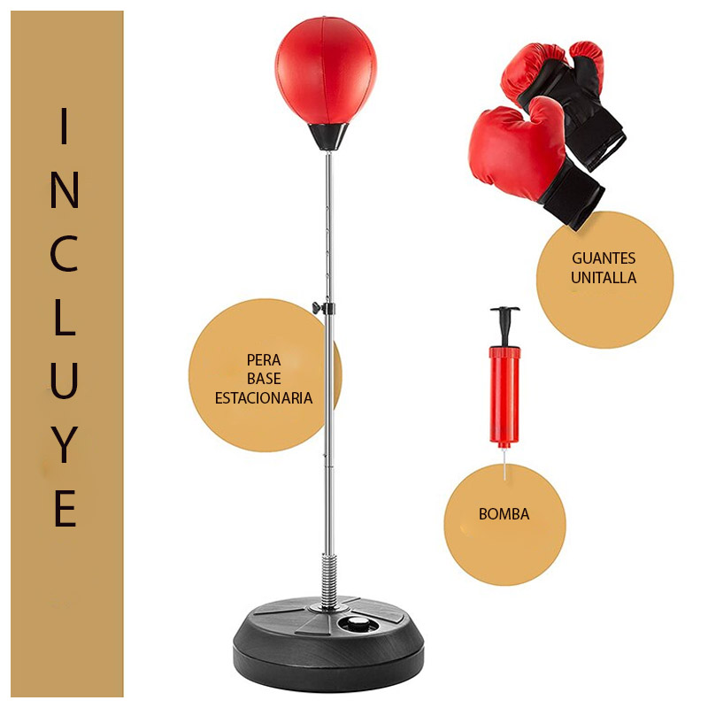Pera Box con Base Altura Ajustable Pera de Boxeo para Entrenamiento Box con Guantes!!