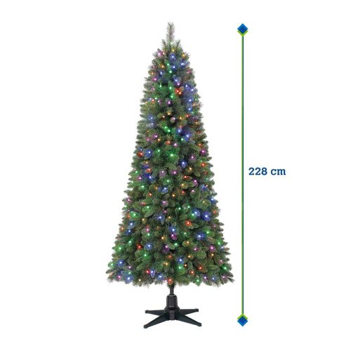 Árbol de Navidad Artificial Member's Mark Slim Giratorio de 2.28 m