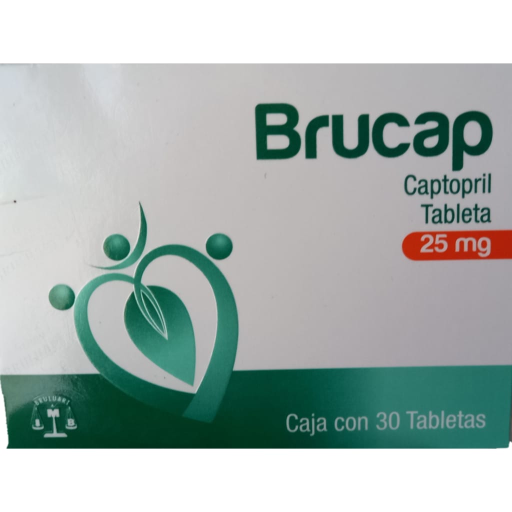 Brucap, Captopril 25mg con 30 tabletas (2 cajas)