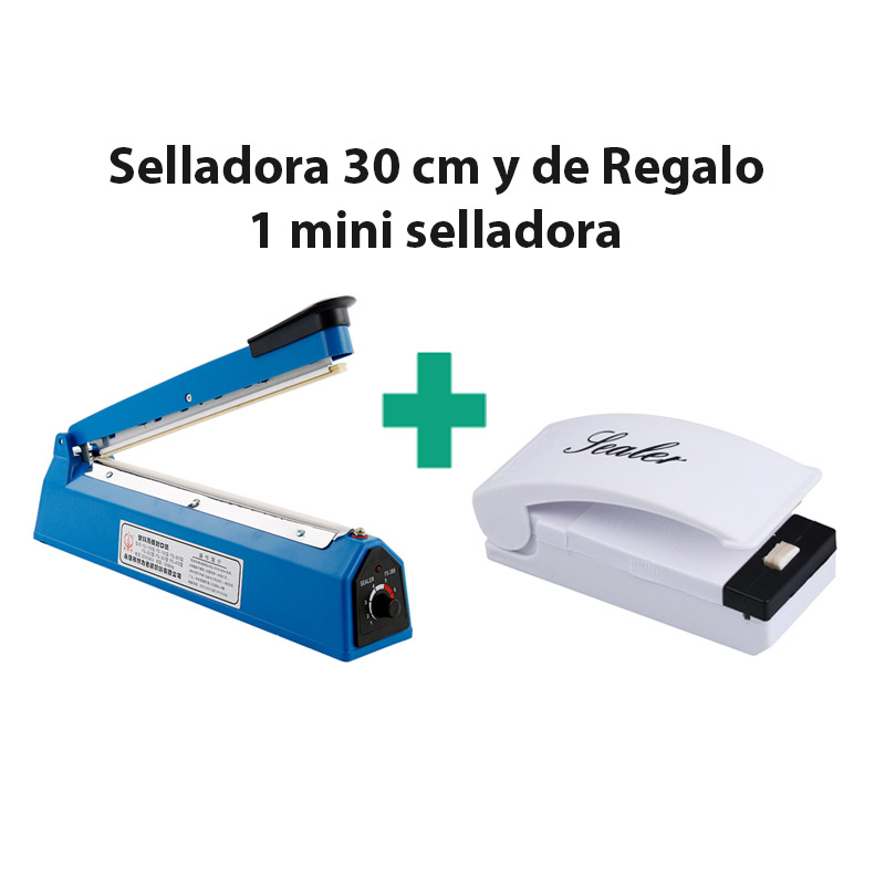 Maquina Selladora Térmica Selladora Bolsas Manuales de  30cm + Regalo 1 Mini Selladora Portátil 