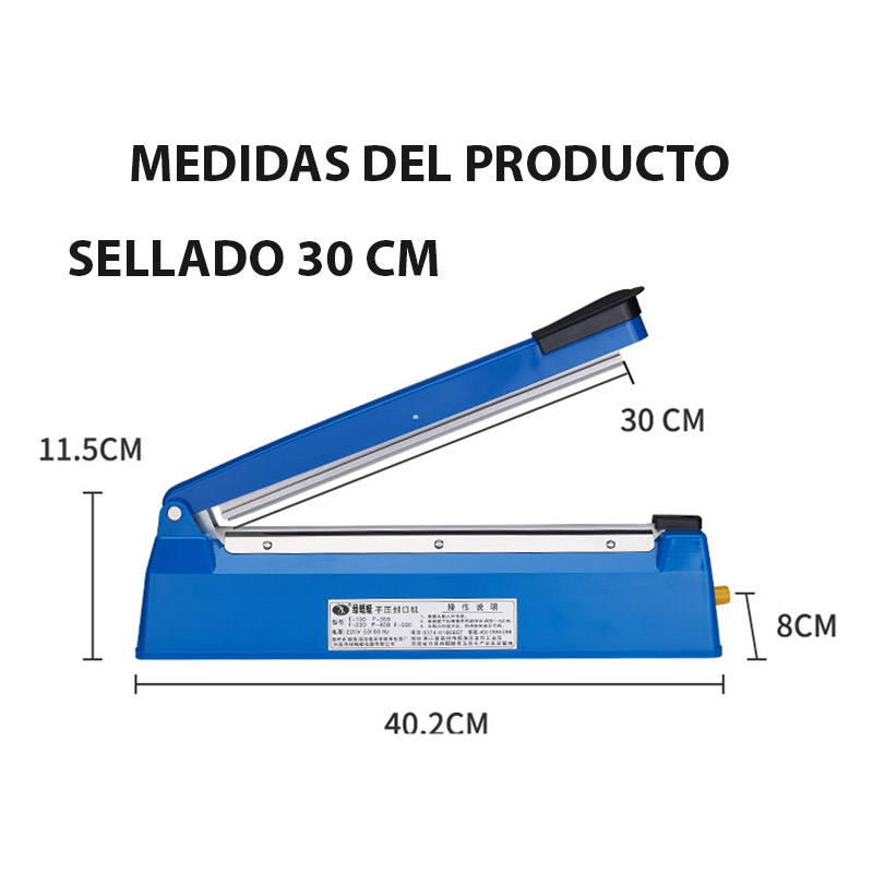 Maquina Selladora Térmica Selladora Bolsas Manuales de  30cm + Regalo 1 Mini Selladora Portátil 