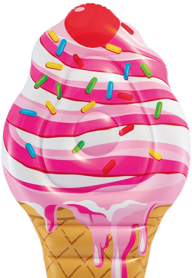 Inflable Forma de Cono de Helado Nieve Flotador para Alberca