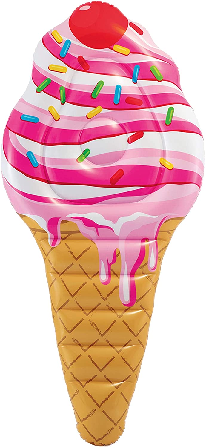 Inflable Forma de Cono de Helado Nieve Flotador para Alberca