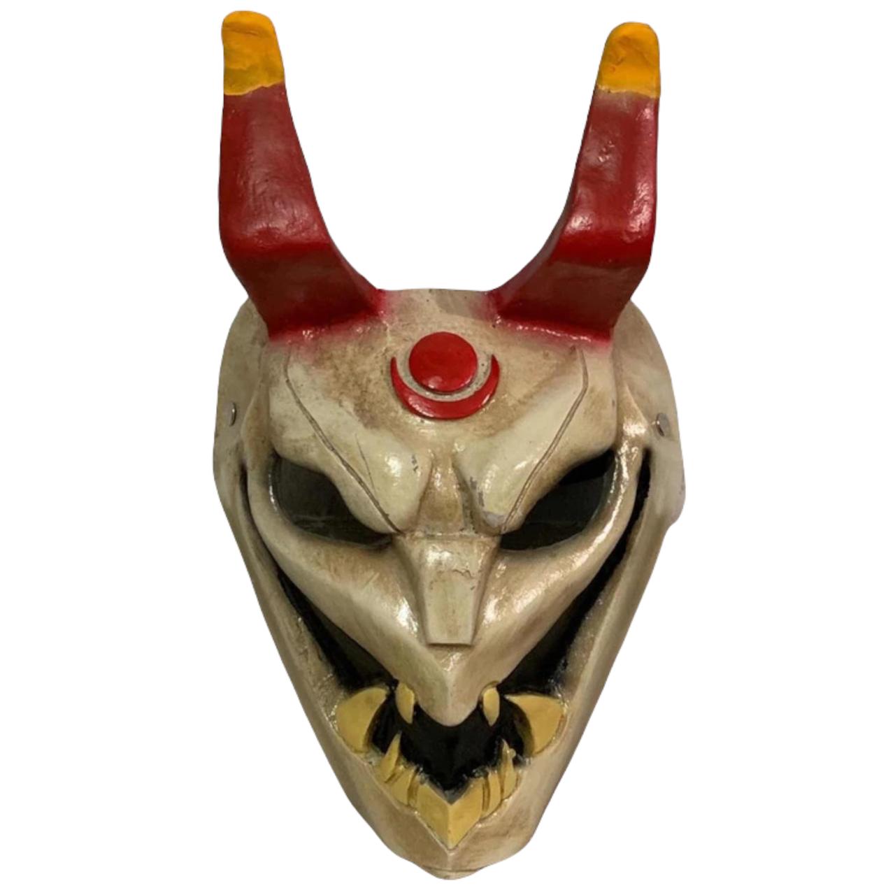 Mascara Free Fire Samurai Cuernos Fibra De Vidrio Halloween MD2 Cosplay Evento Fiesta Unitalla
