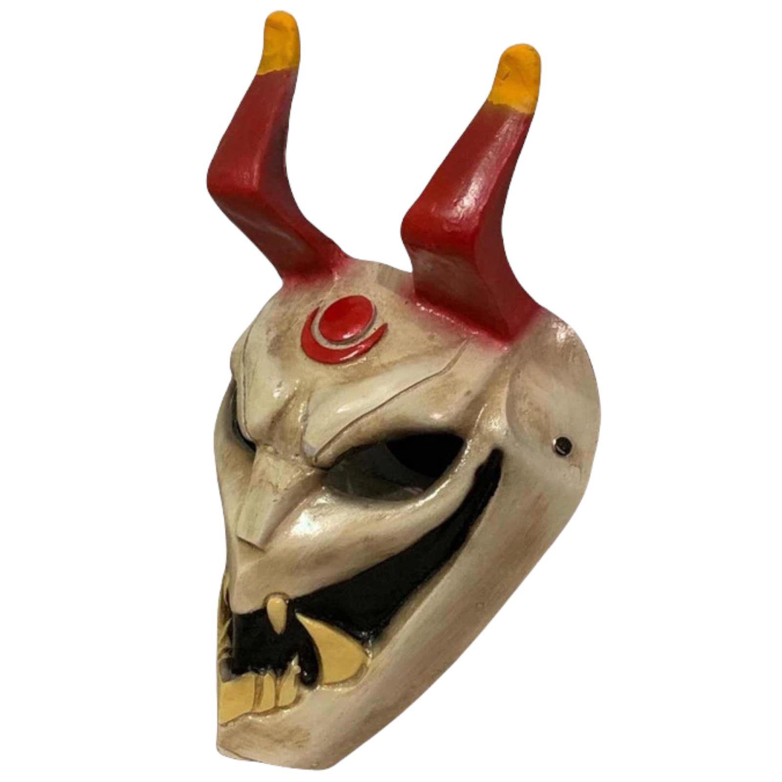 Mascara Free Fire Samurai Cuernos Fibra De Vidrio Halloween MD2 Cosplay Evento Fiesta Unitalla