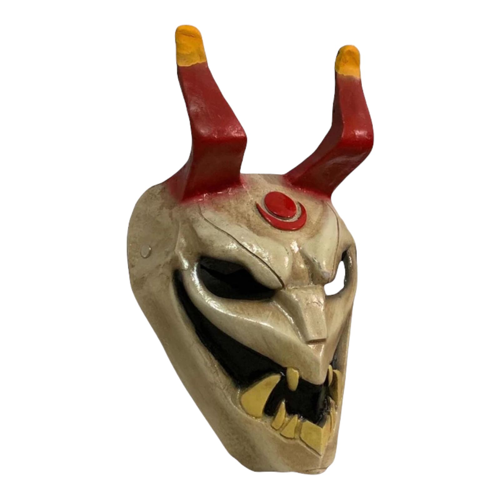 Mascara Free Fire Samurai Cuernos Fibra De Vidrio Halloween MD2 Cosplay Evento Fiesta Unitalla