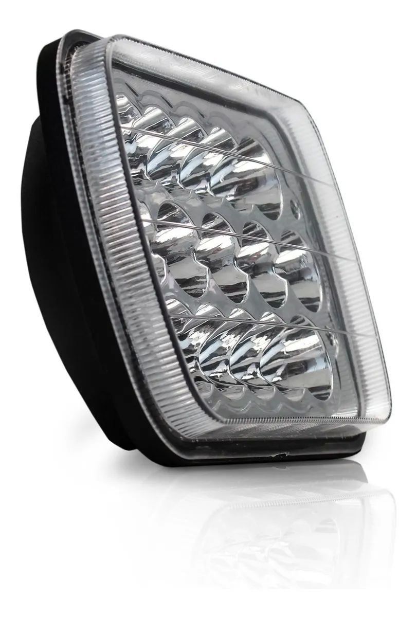 Unidad Faro 15 Led 5x7 Rectangular H4 Luz Alta y Baja 2 piezas