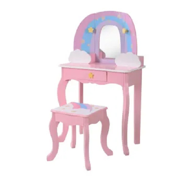 Tocador Infantil  con taburete  Rosa Member's Mark