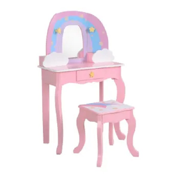 Tocador Infantil  con taburete  Rosa Member's Mark