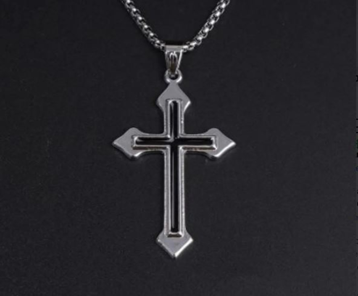 Collar De Vector Cruz Gótico Gótica Linea Negro Celta