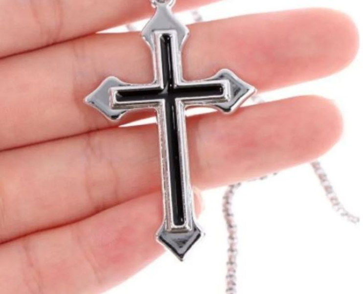 Collar De Vector Cruz Gótico Gótica Linea Negro Celta