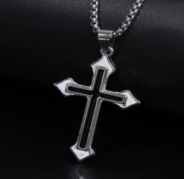 Collar De Vector Cruz Gótico Gótica Linea Negro Celta