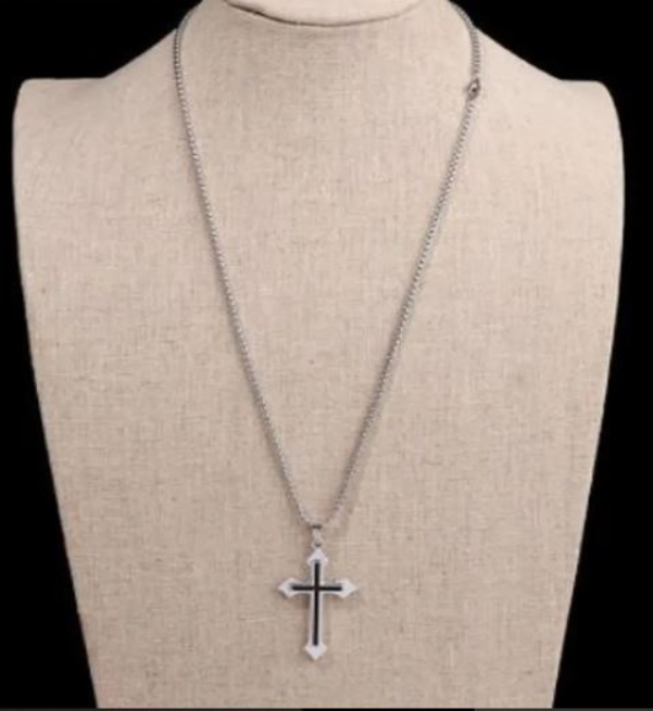 Collar De Vector Cruz Gótico Gótica Linea Negro Celta