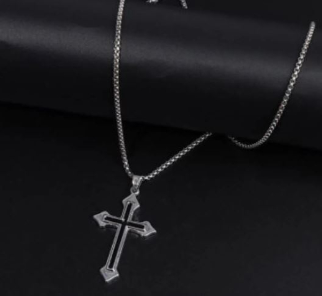 Collar De Vector Cruz Gótico Gótica Linea Negro Celta