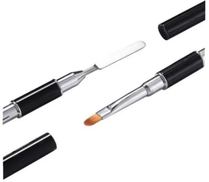 Pincel Para Acrigel Polygel Doble Con Espátula PolyGel