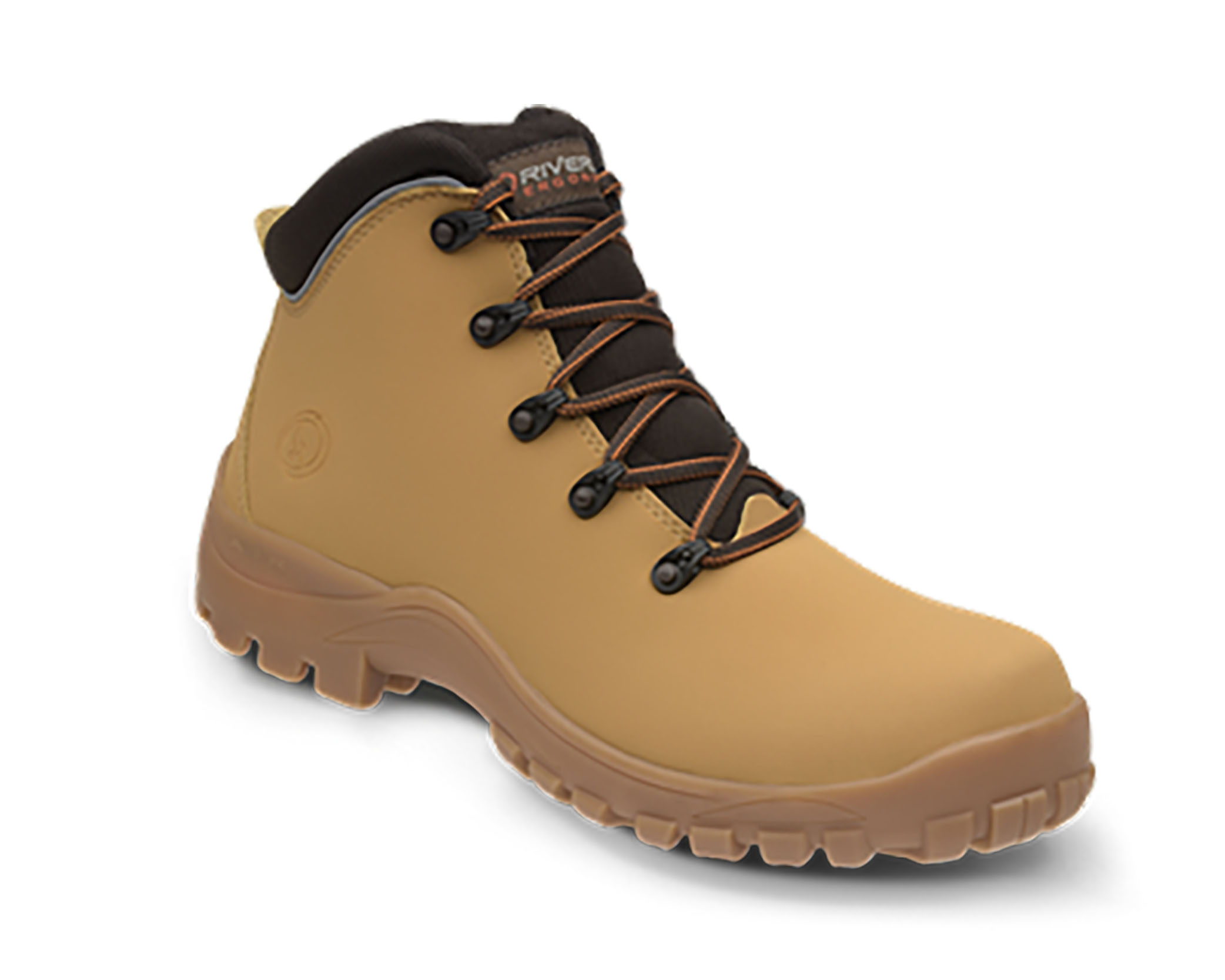 BOTA INDUSTRIAL CASUAL RIVERLINE UBXV4 NEGRO, MIEL, MARINO Y CHOCOLATE