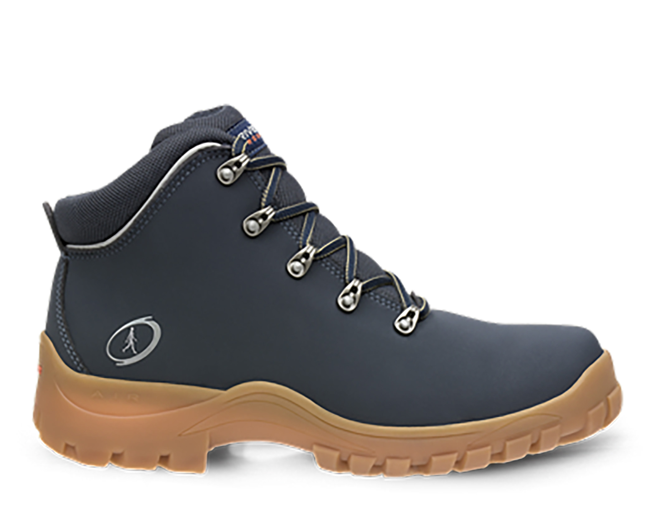 BOTA INDUSTRIAL CASUAL RIVERLINE UBXV4 NEGRO, MIEL, MARINO Y CHOCOLATE